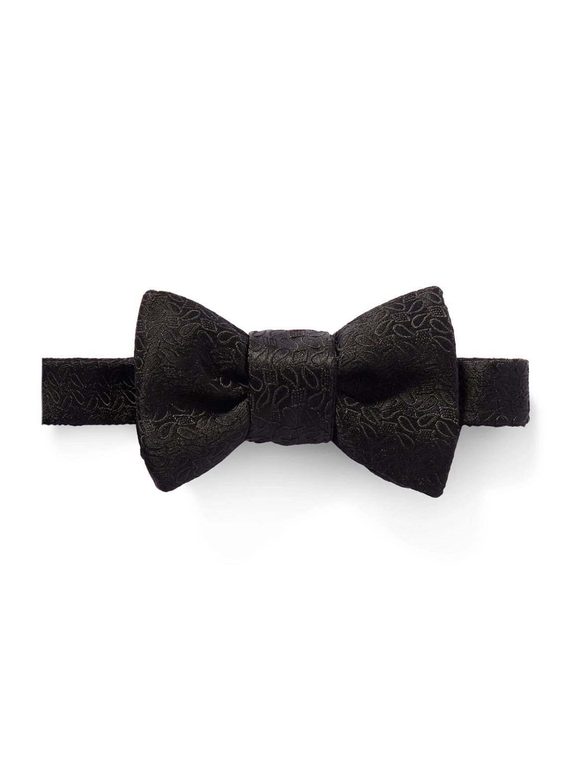 Charvet Pre-tied Paisley-jacquard Silk Bow Tie In Black