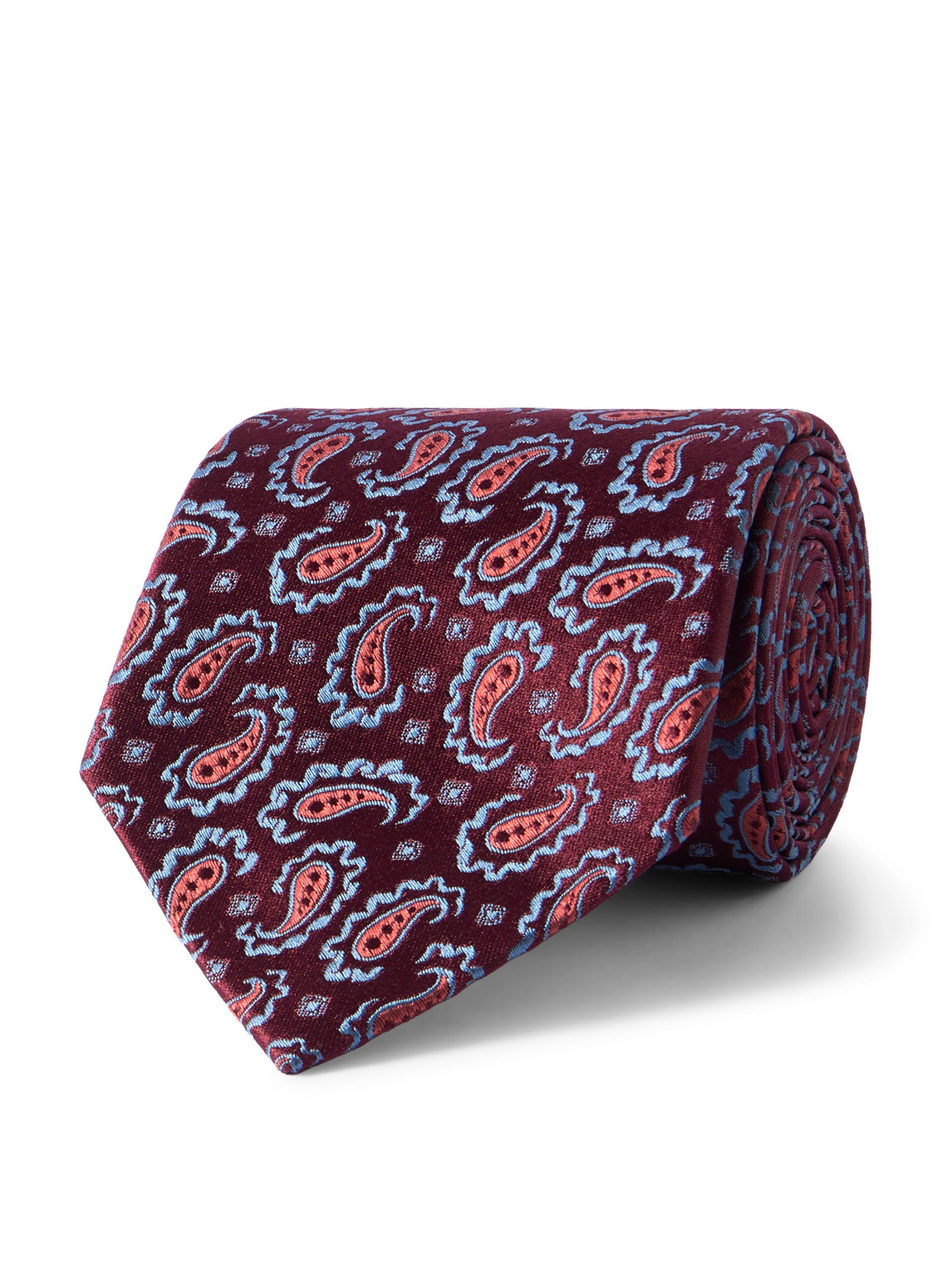 Charvet 8.5cm Paisley-jacquard Silk Tie In Red