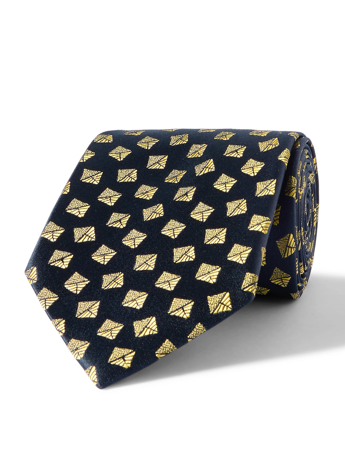 Charvet 8.5cm Silk-jacquard Tie In Blue