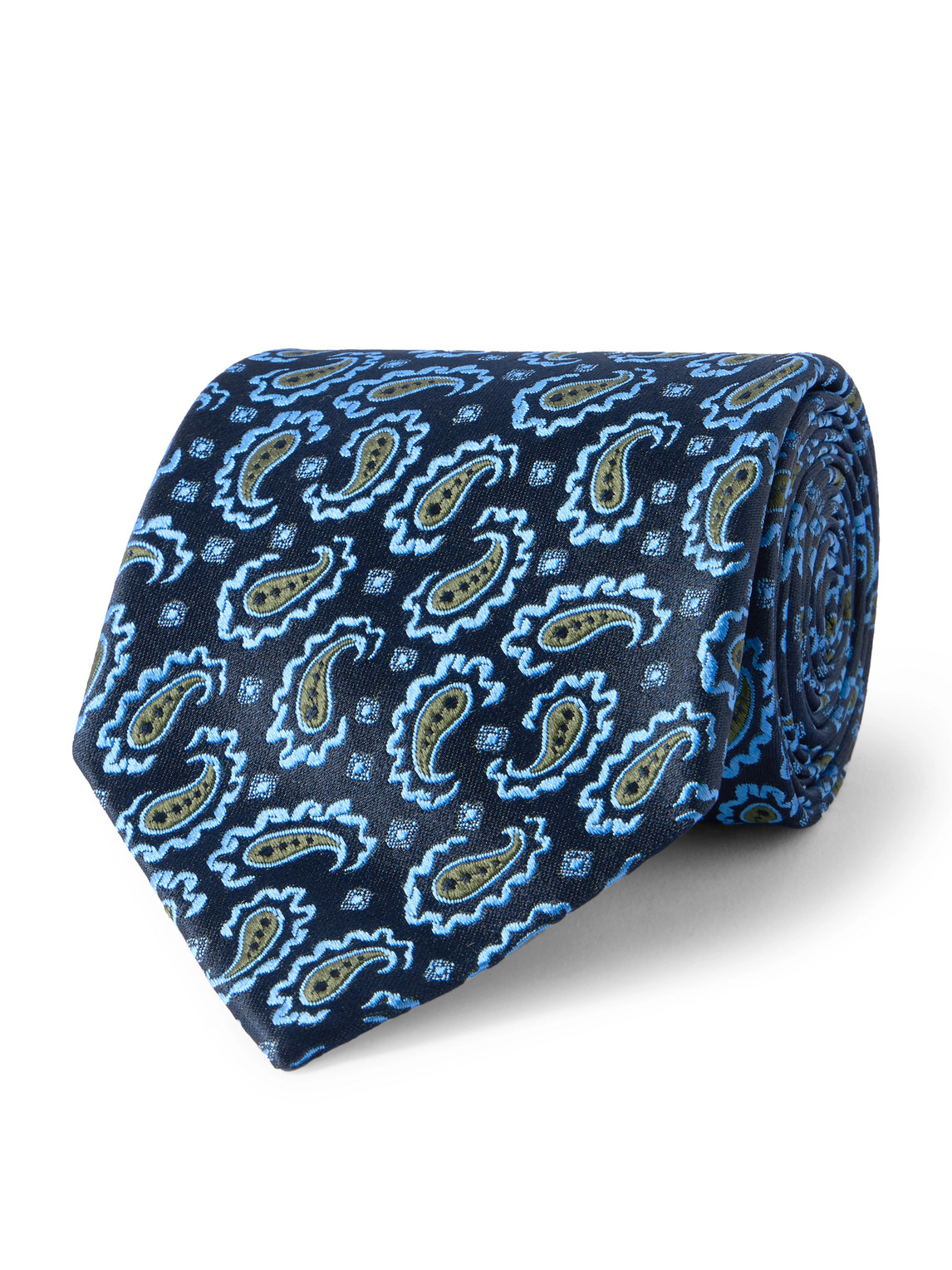 Charvet 8.5cm Paisley-jacquard Silk Tie In Blue