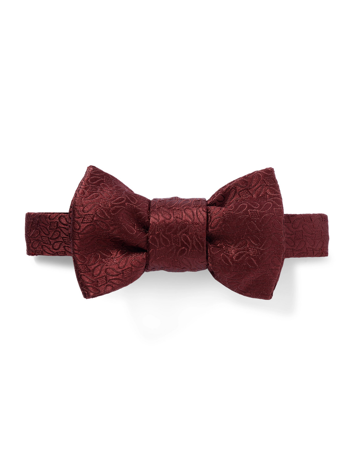 Charvet Pre-tied Paisley-jacquard Silk Bow Tie In Burgundy