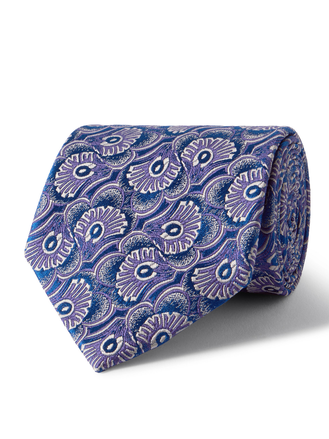 Charvet 8.5cm Silk-jacquard Tie In Blue