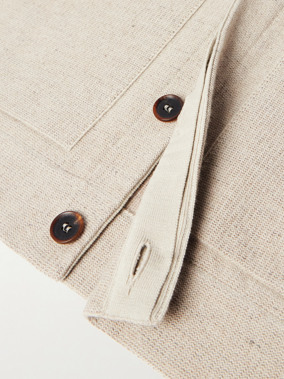 Zegna Wool, Cashmere, Linen And Silk-blend Chore Jacket In Neutrals