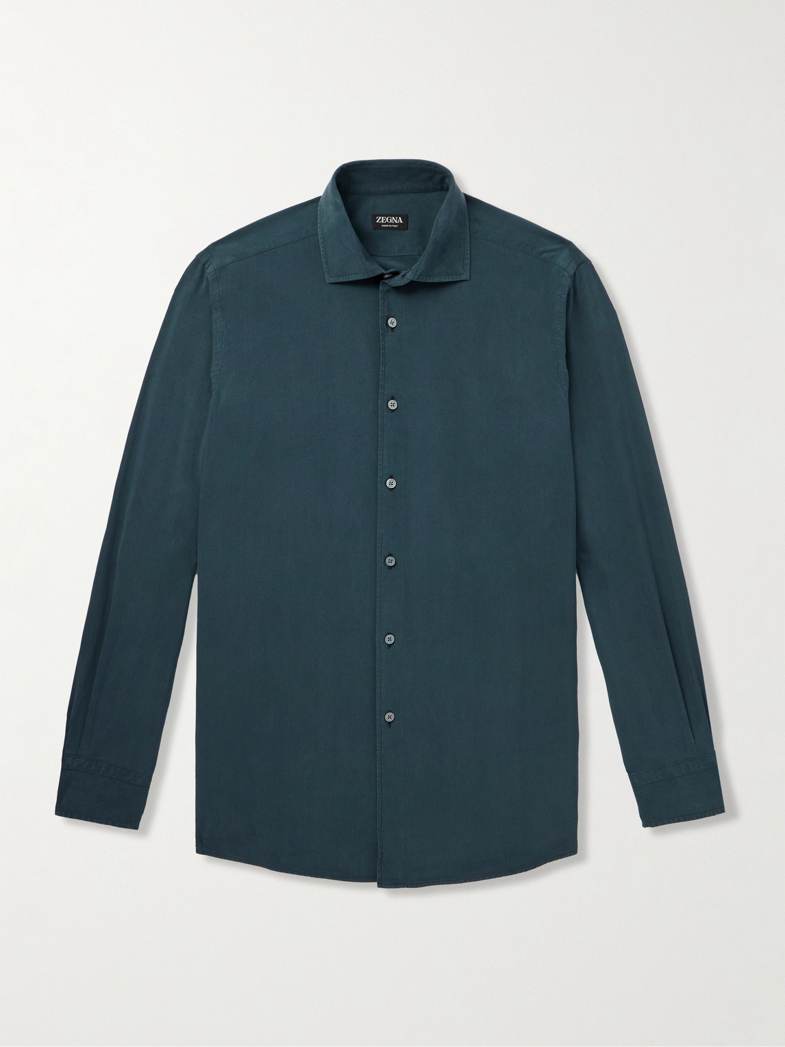 Garment-Dyed Brushed-Silk Shirt