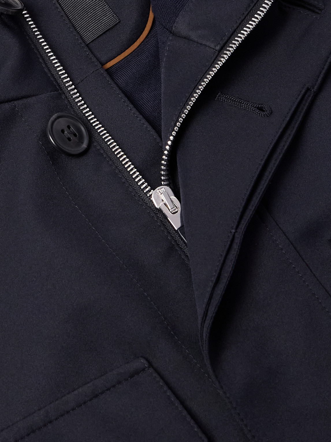 Zegna Twill Overshirt In Blue