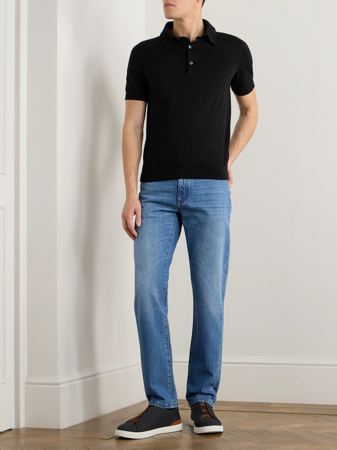 Slim-Fit Cotton Polo Shirt — 2
