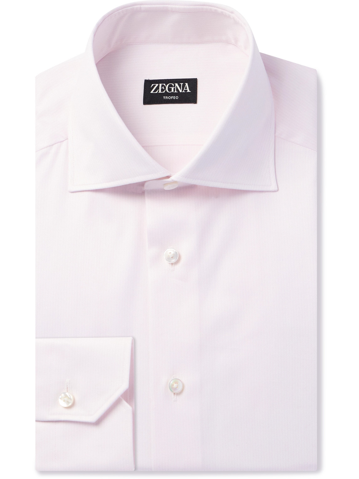 Zegna Cutaway-collar Trofeo™ Comfort Shirt In Pink