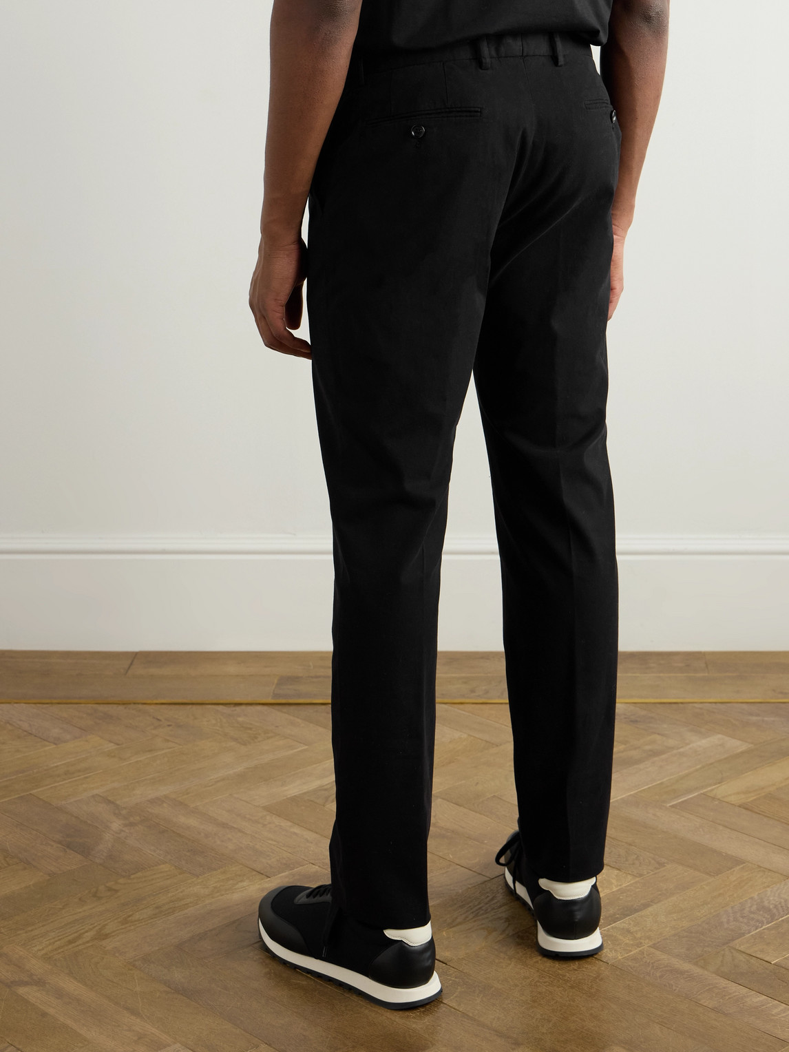 Easy Straight-Leg Garment-Dyed Cotton-Blend Chinos