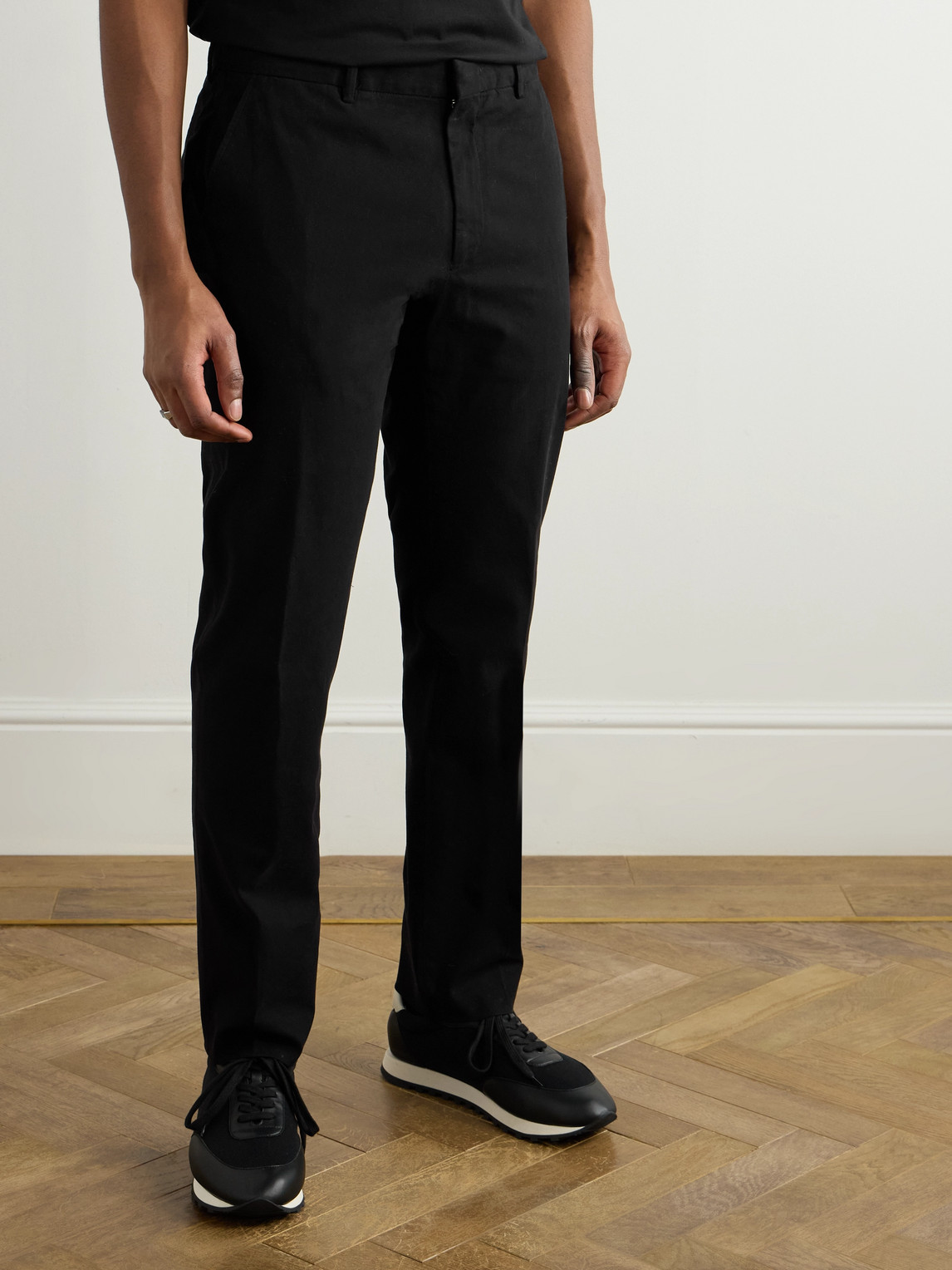 Easy Straight-Leg Garment-Dyed Cotton-Blend Chinos
