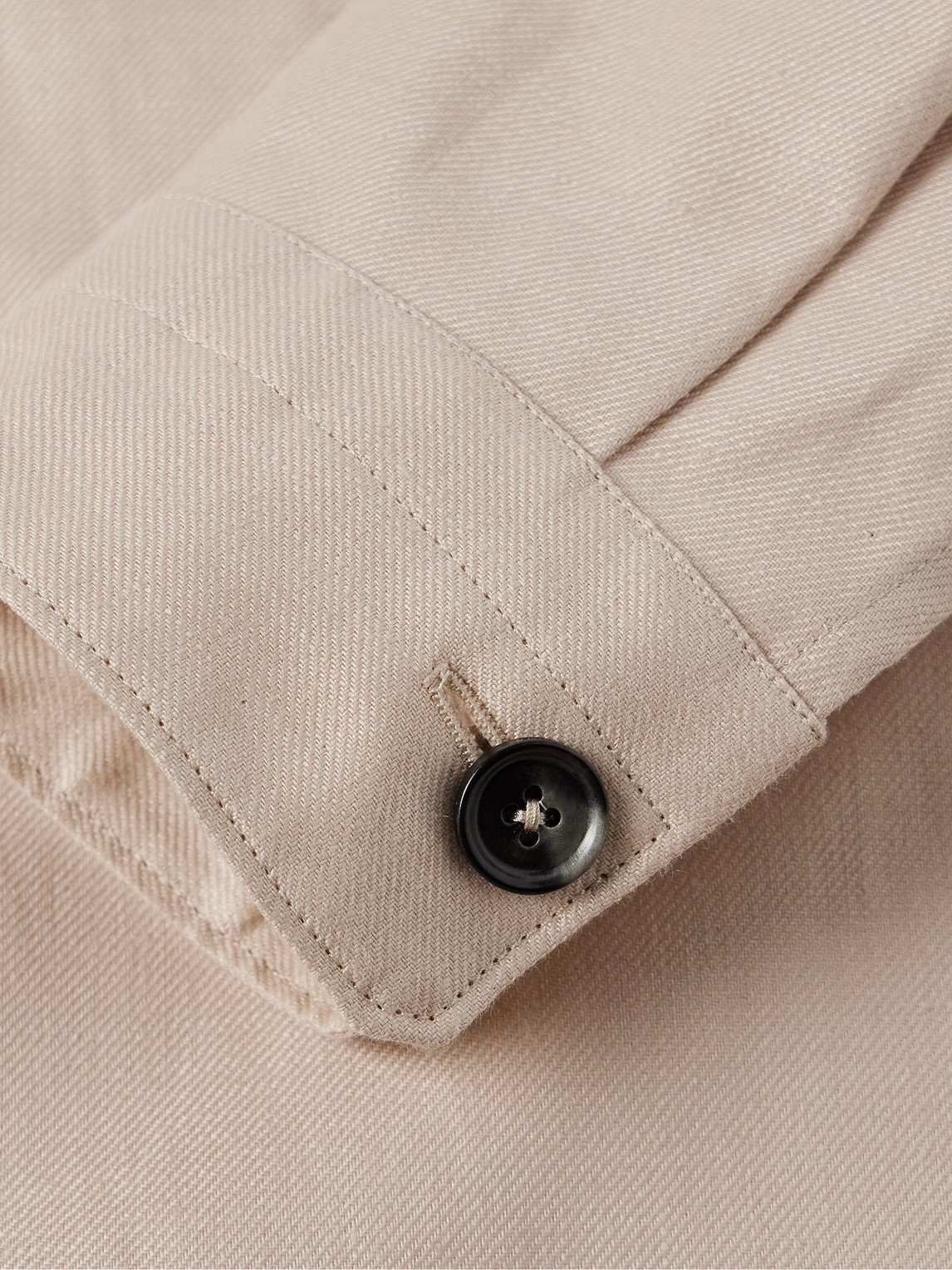 Zegna Linen-twill Overshirt In Neutrals