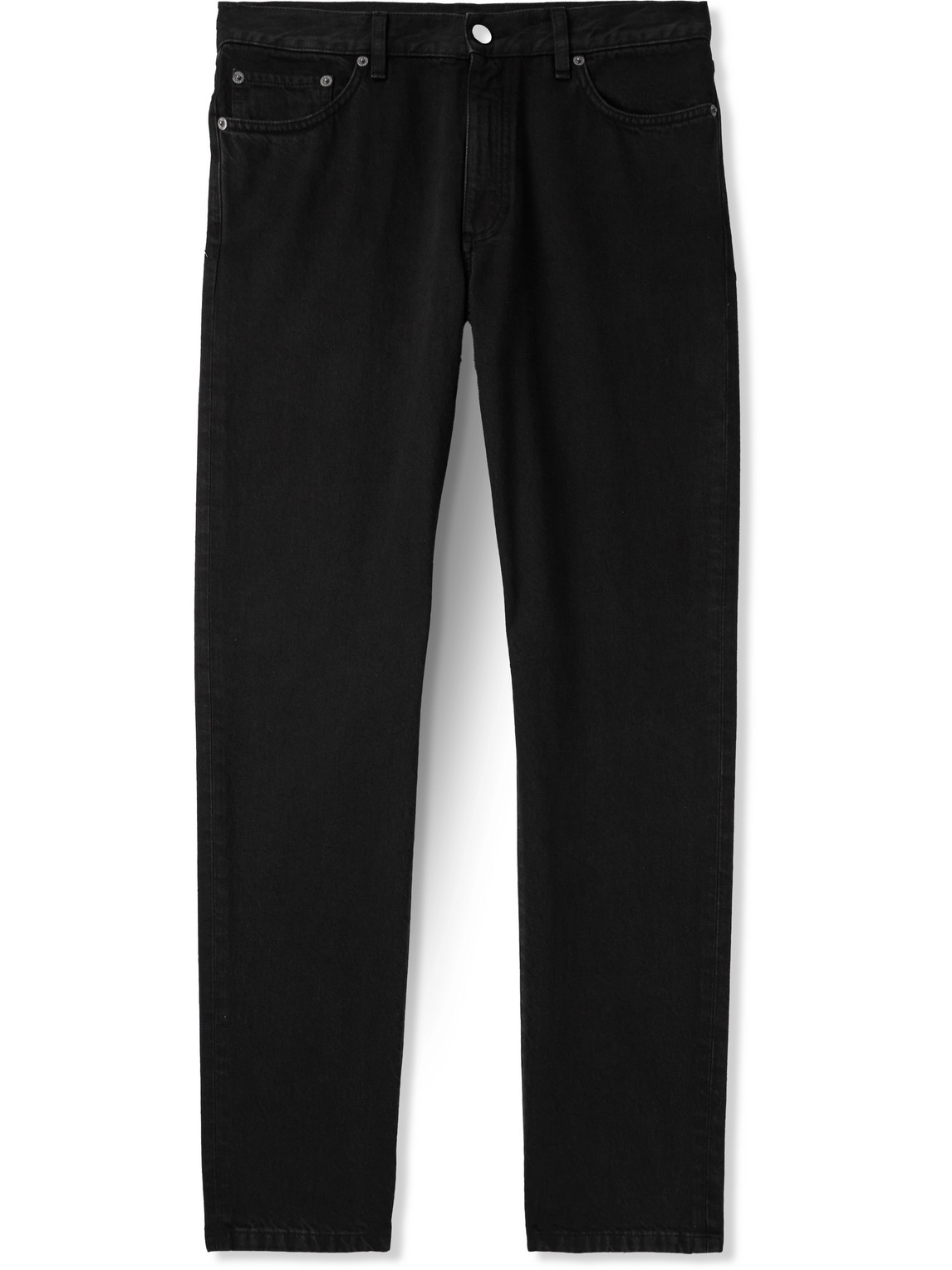 Zegna City Slim-fit Straight-leg Jeans In Black