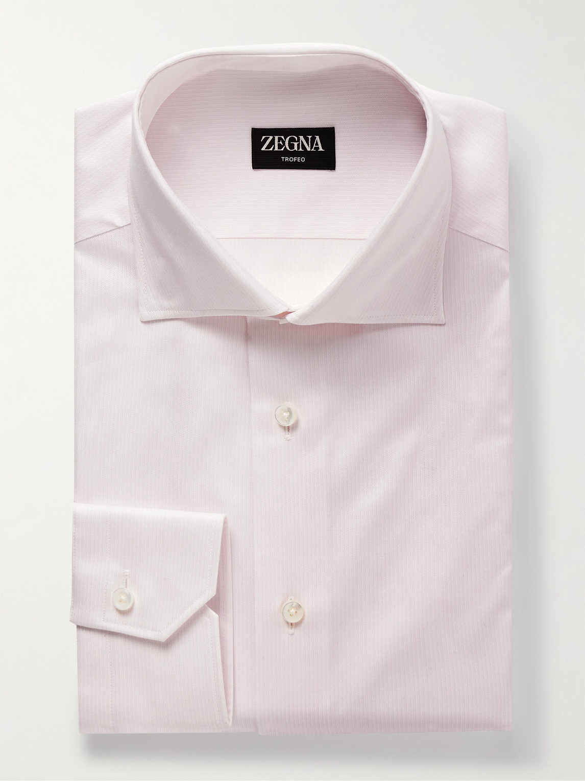Zegna Cutaway-Collar Pinstriped Trofeo™ Comfort Shirt - Men