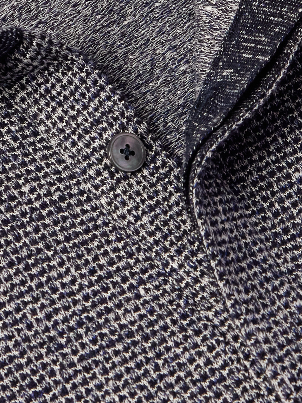Cotton, Linen And Silk-Blend Polo Shirt