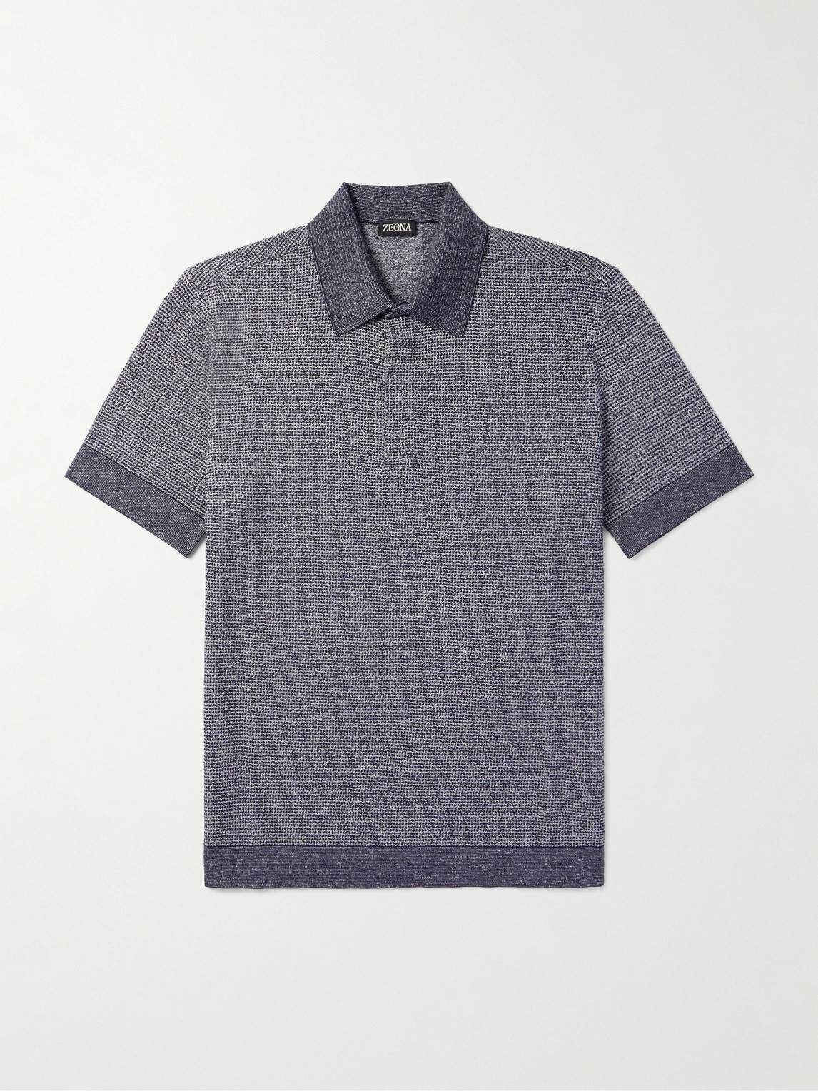 Cotton, Linen and Silk-Blend Polo Shirt