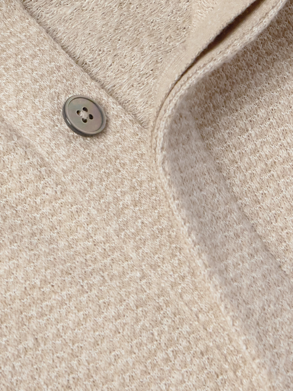 Cotton, Linen And Silk-Blend Polo Shirt