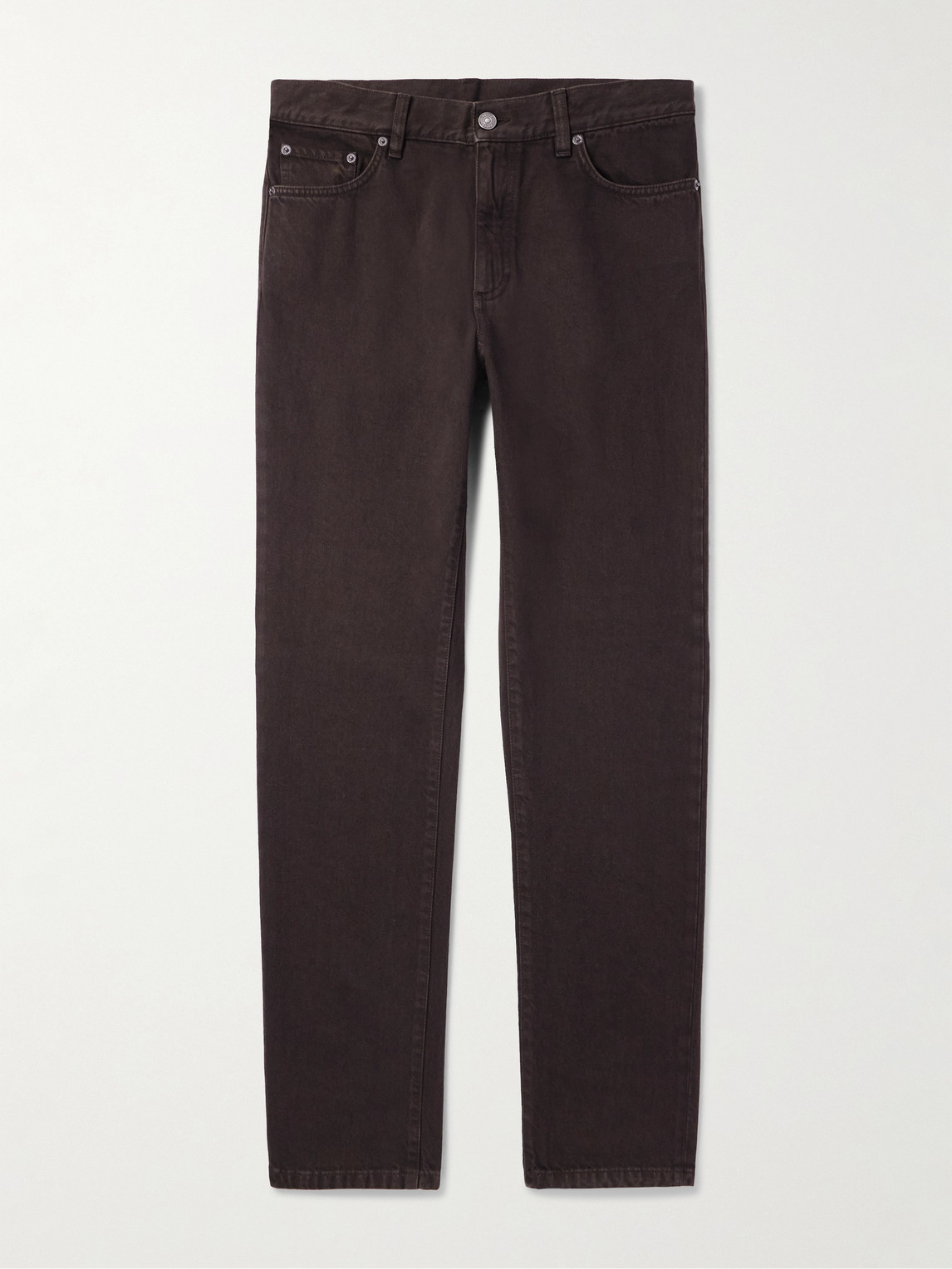 Zegna City Slim-fit Straight-leg Jeans In Brown