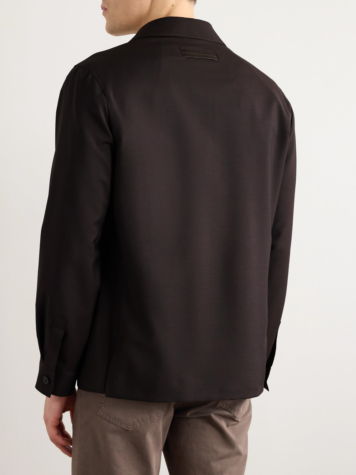 Zegna Wool And Mohair-blend Jacket In Black