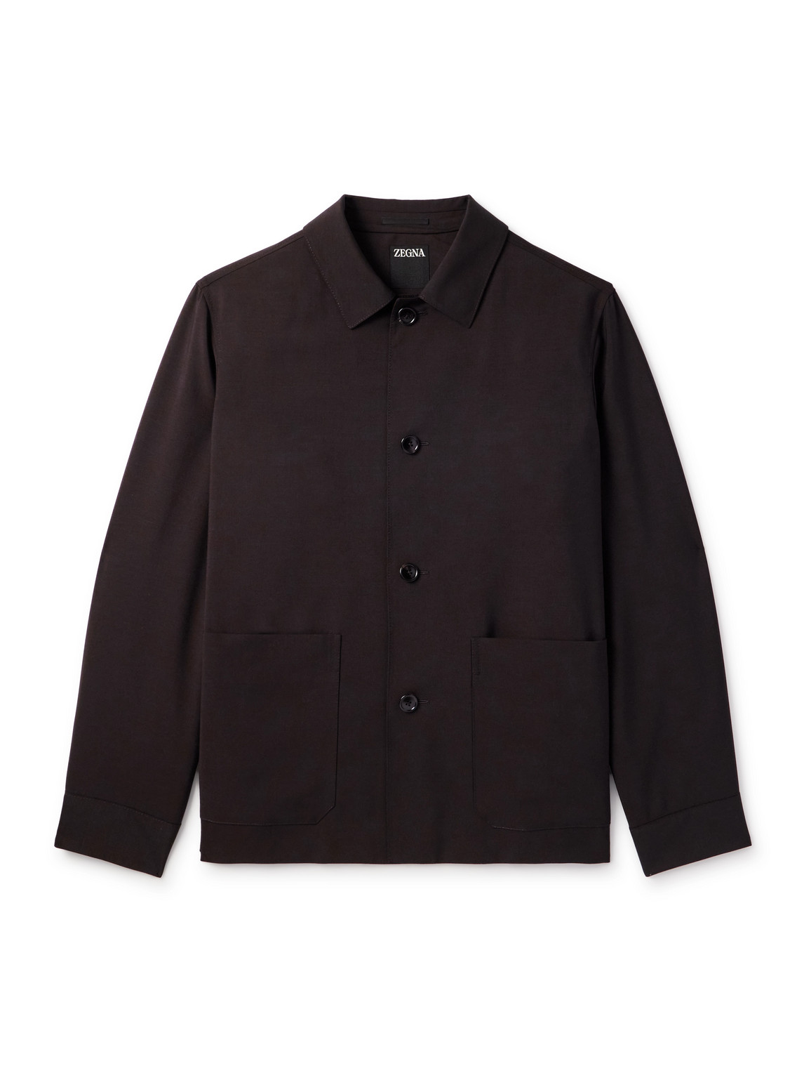 Zegna Wool And Mohair-blend Jacket In Black