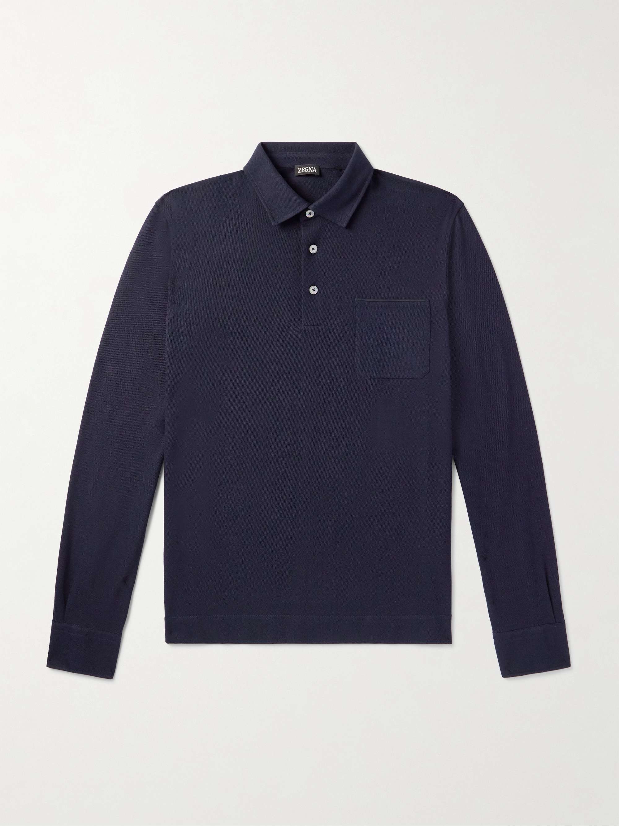 Zegna long sleeve polo new arrivals