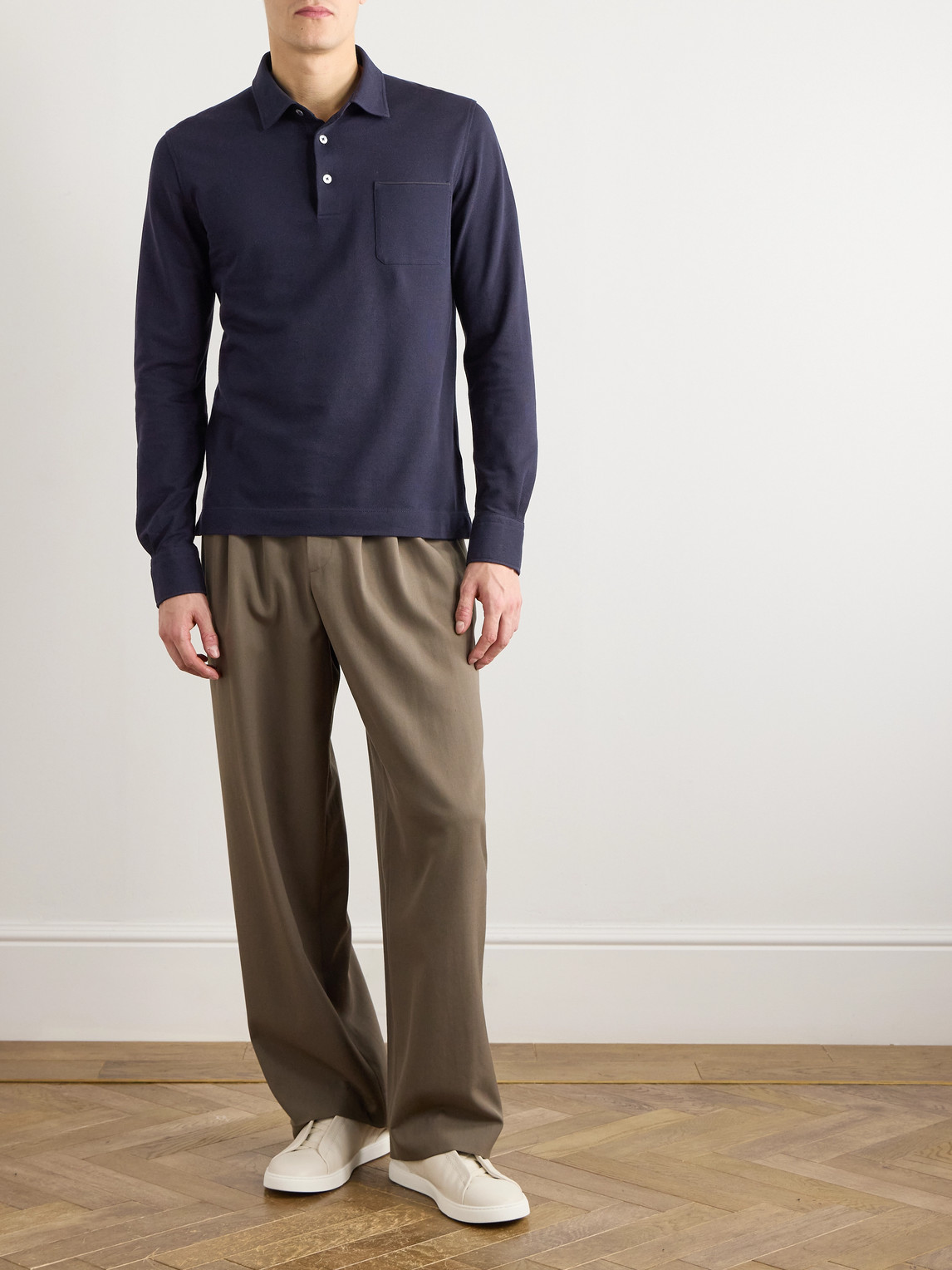 Logo-Appliquéd Cotton-Piqué Polo Shirt — 2