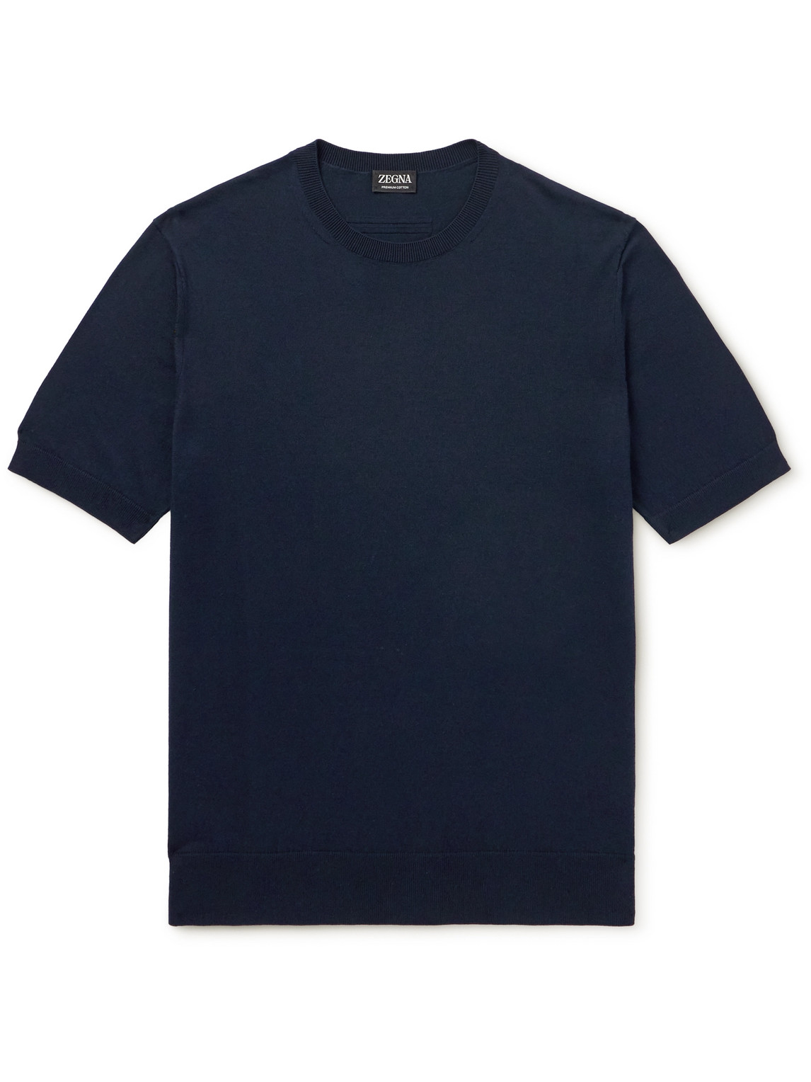 Zegna Cotton T-shirt In Blue