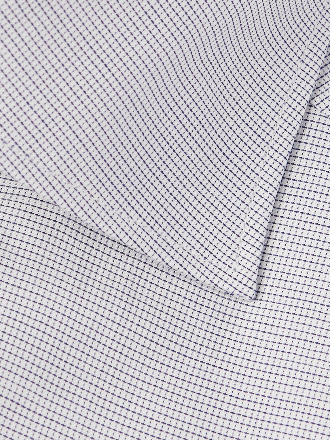 Cutaway-Collar Checked Cotton Shirt