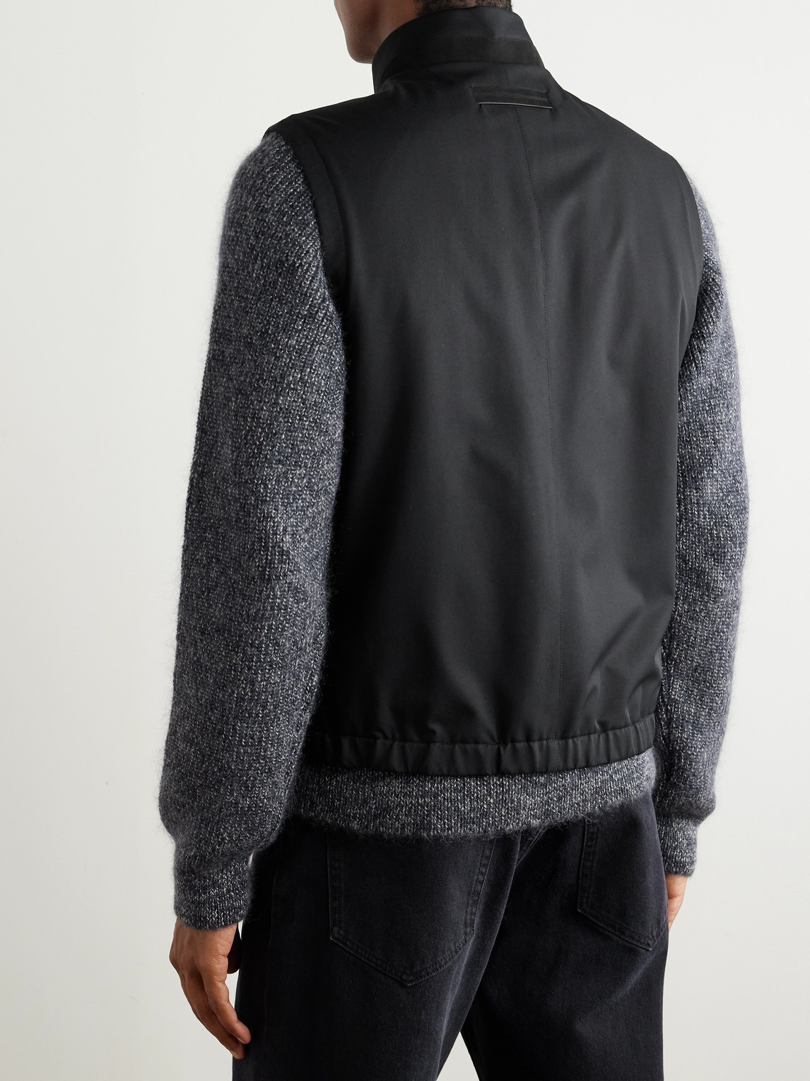 Shop Zegna Slim-fit Shell Gilet In Black