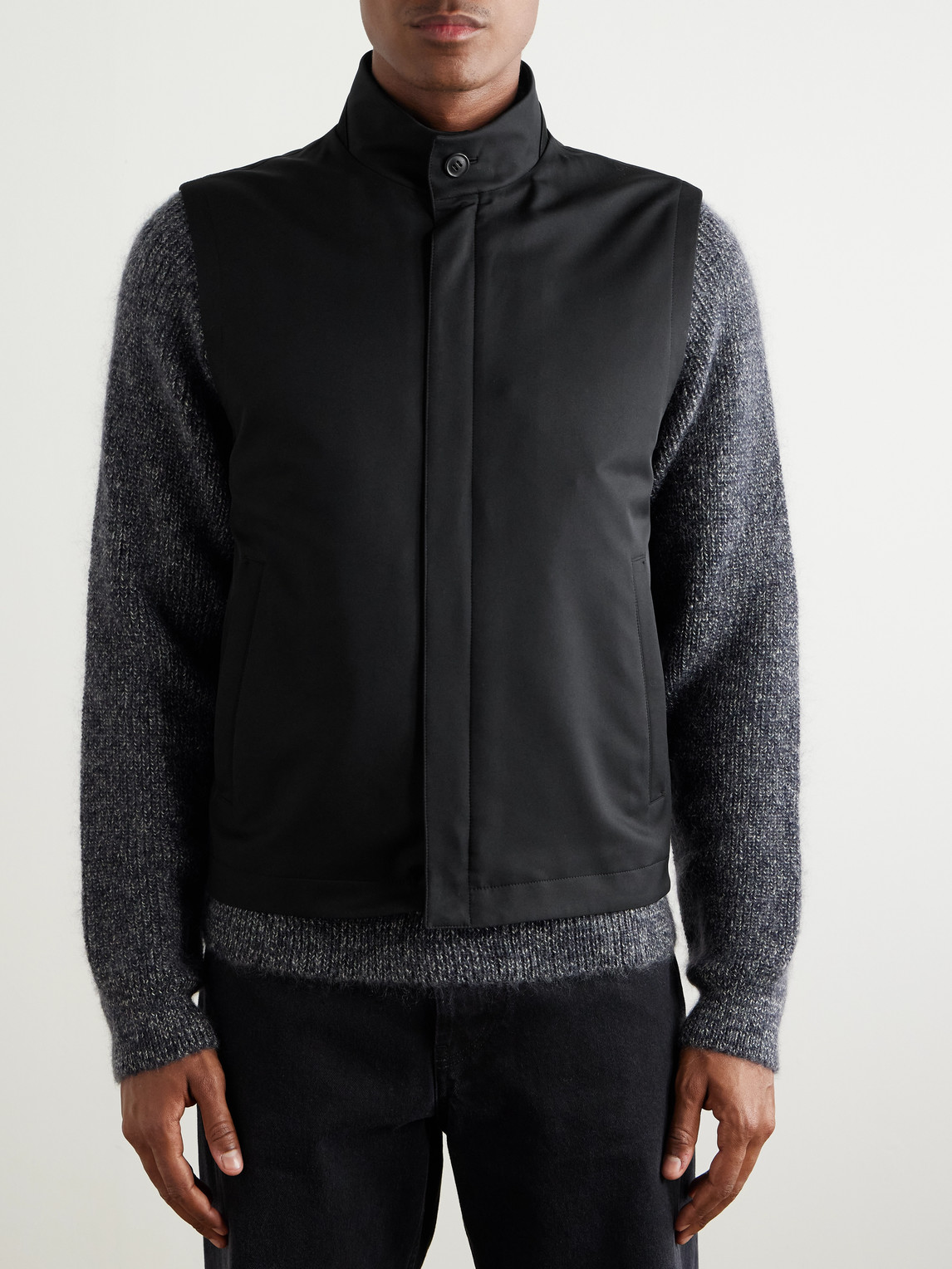 Shop Zegna Slim-fit Shell Gilet In Black