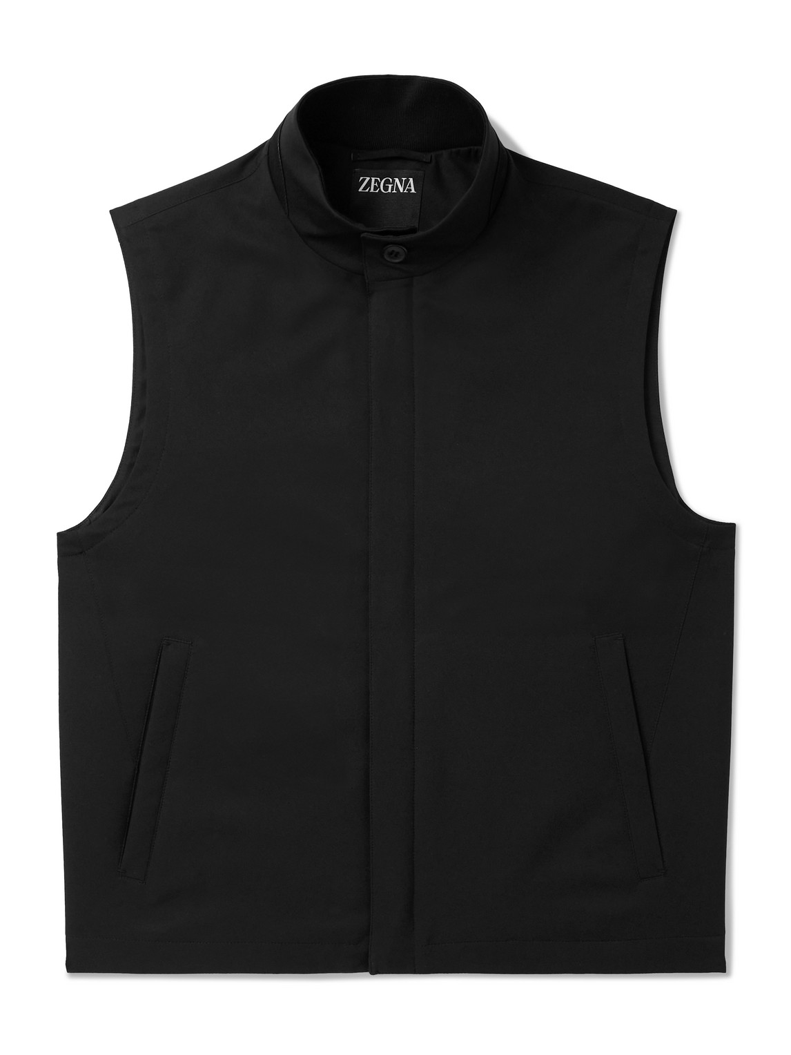 Zegna Slim-fit Shell Gilet In Black