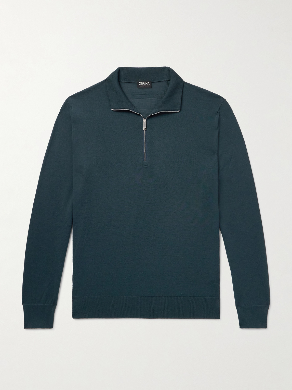 Zegna Slim-Fit Wool Half-Zip Sweater - Men