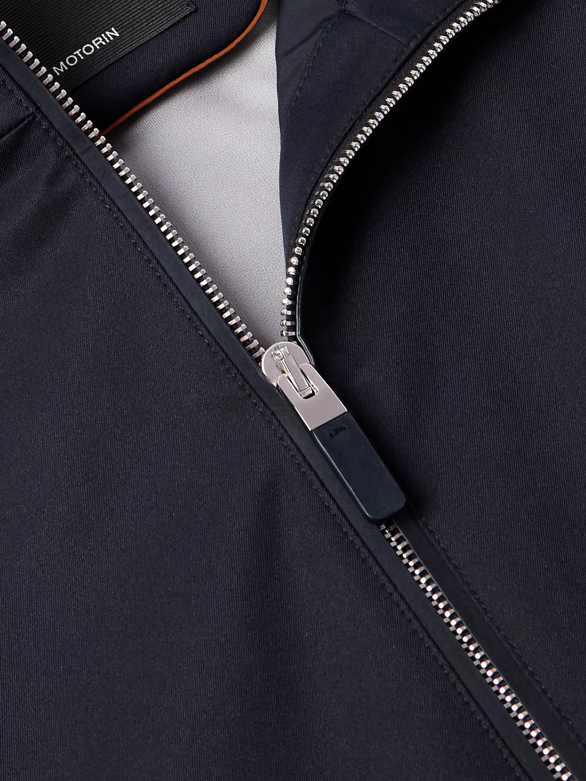 Shop Zegna 3l Twill Blouson Jacket In Blue