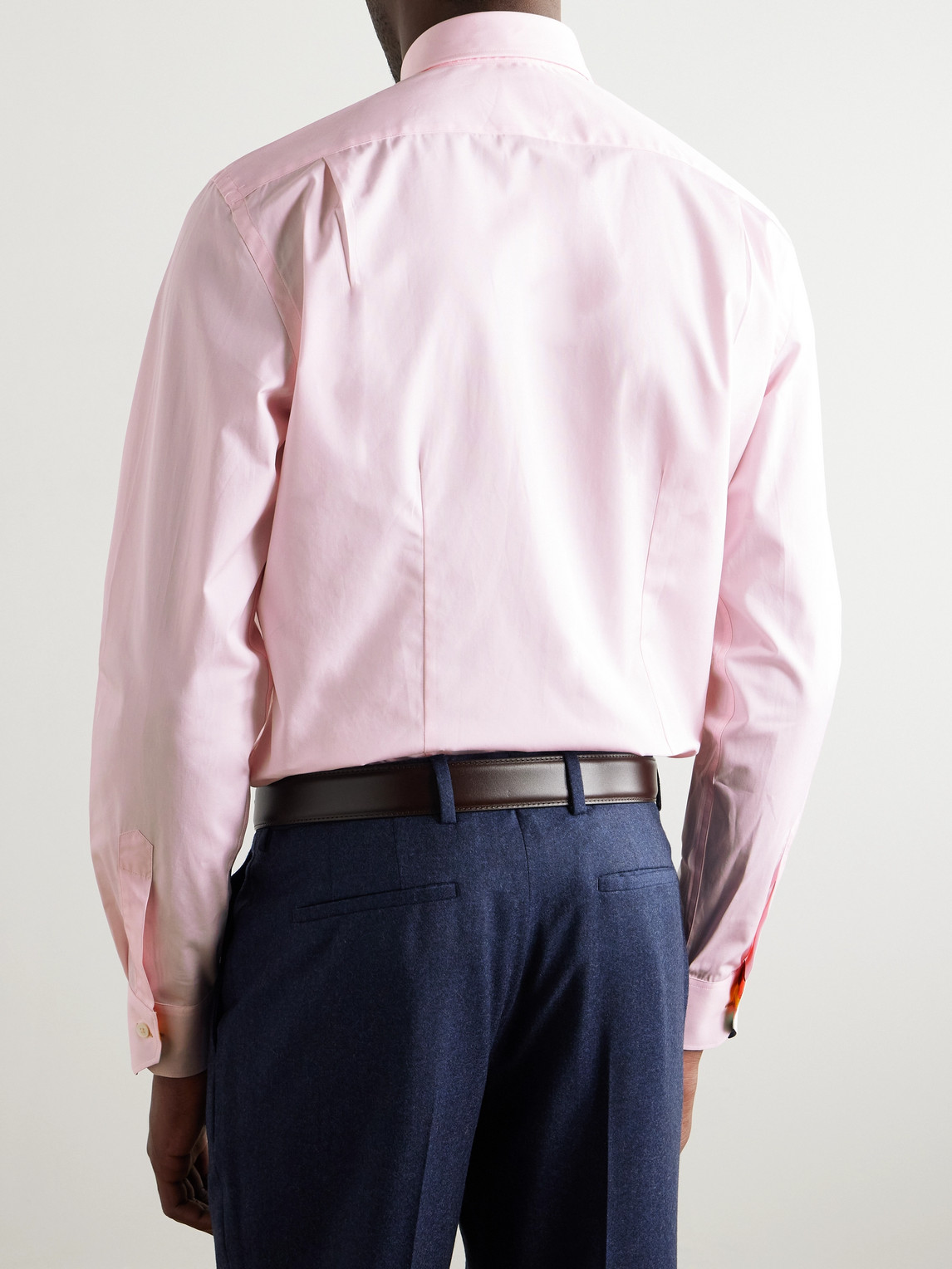 PAUL SMITH CUTAWAY-COLLAR COTTON-POPLIN SHIRT