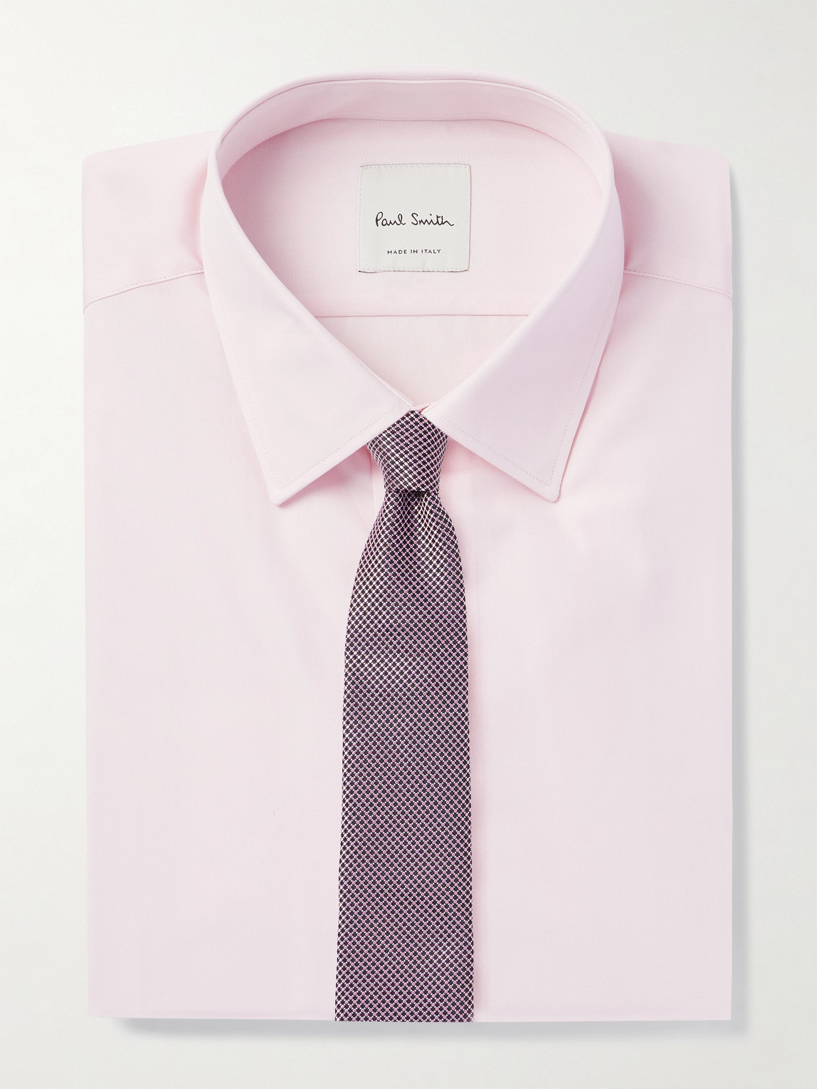 PAUL SMITH CUTAWAY-COLLAR COTTON-POPLIN SHIRT