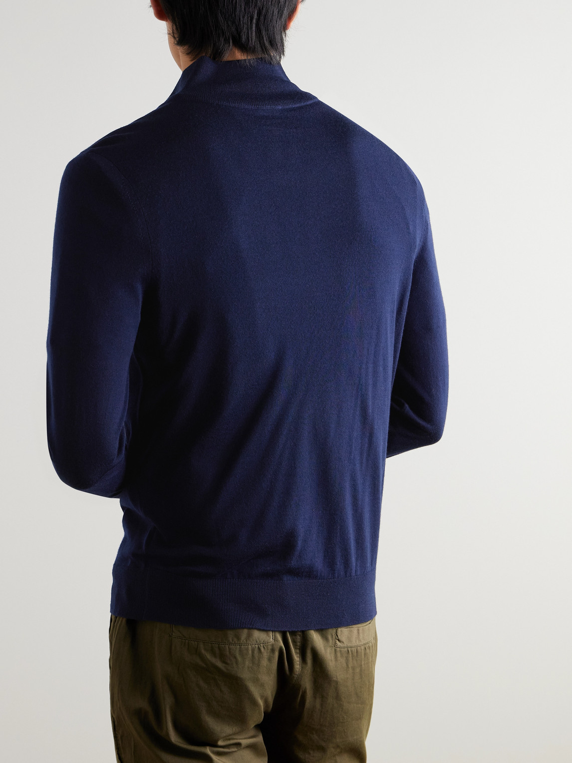 PAUL SMITH MERINO WOOL HALF-ZIP SWEATER