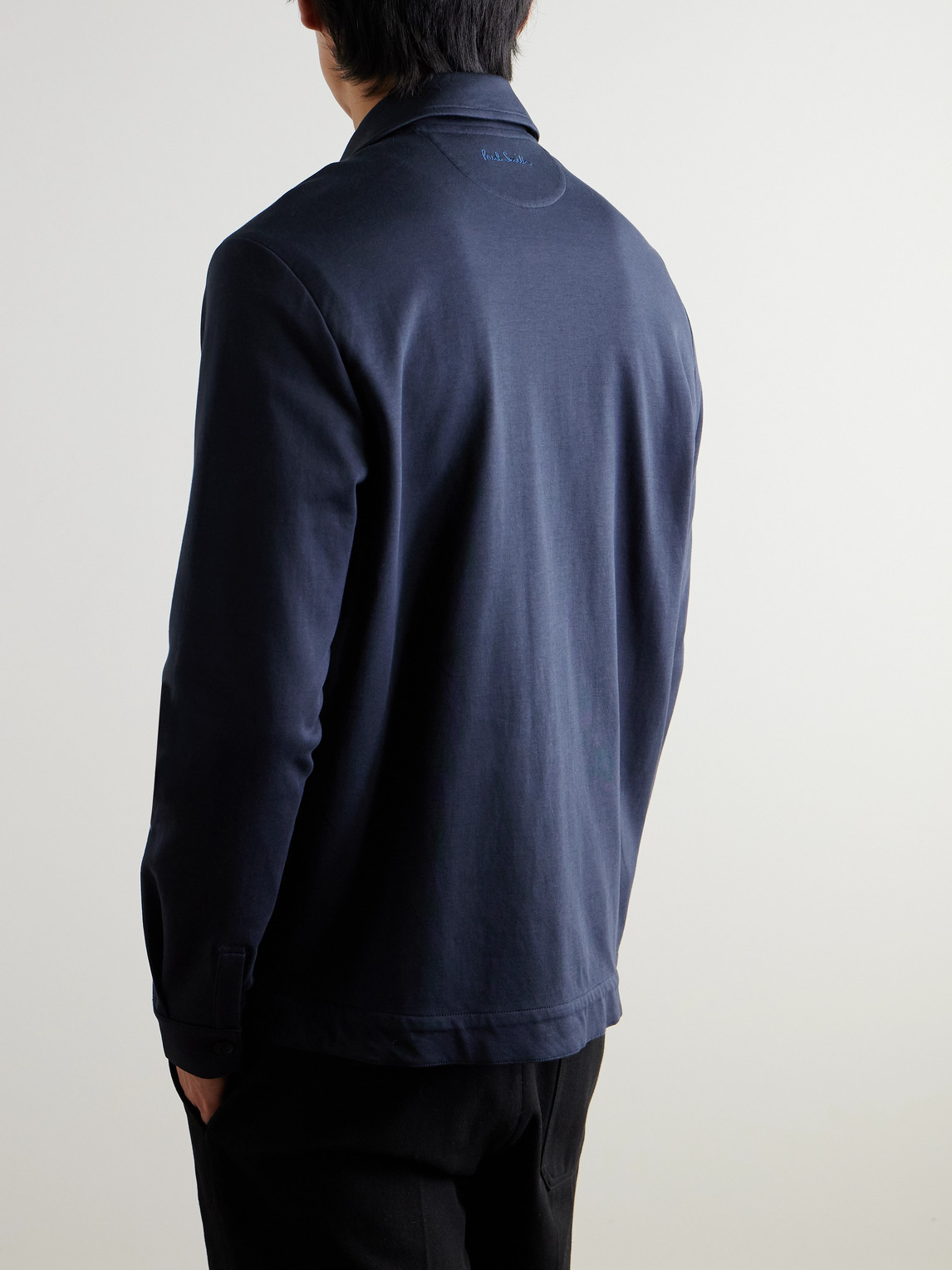 PAUL SMITH COTTON-BLEND JERSEY OVERSHIRT