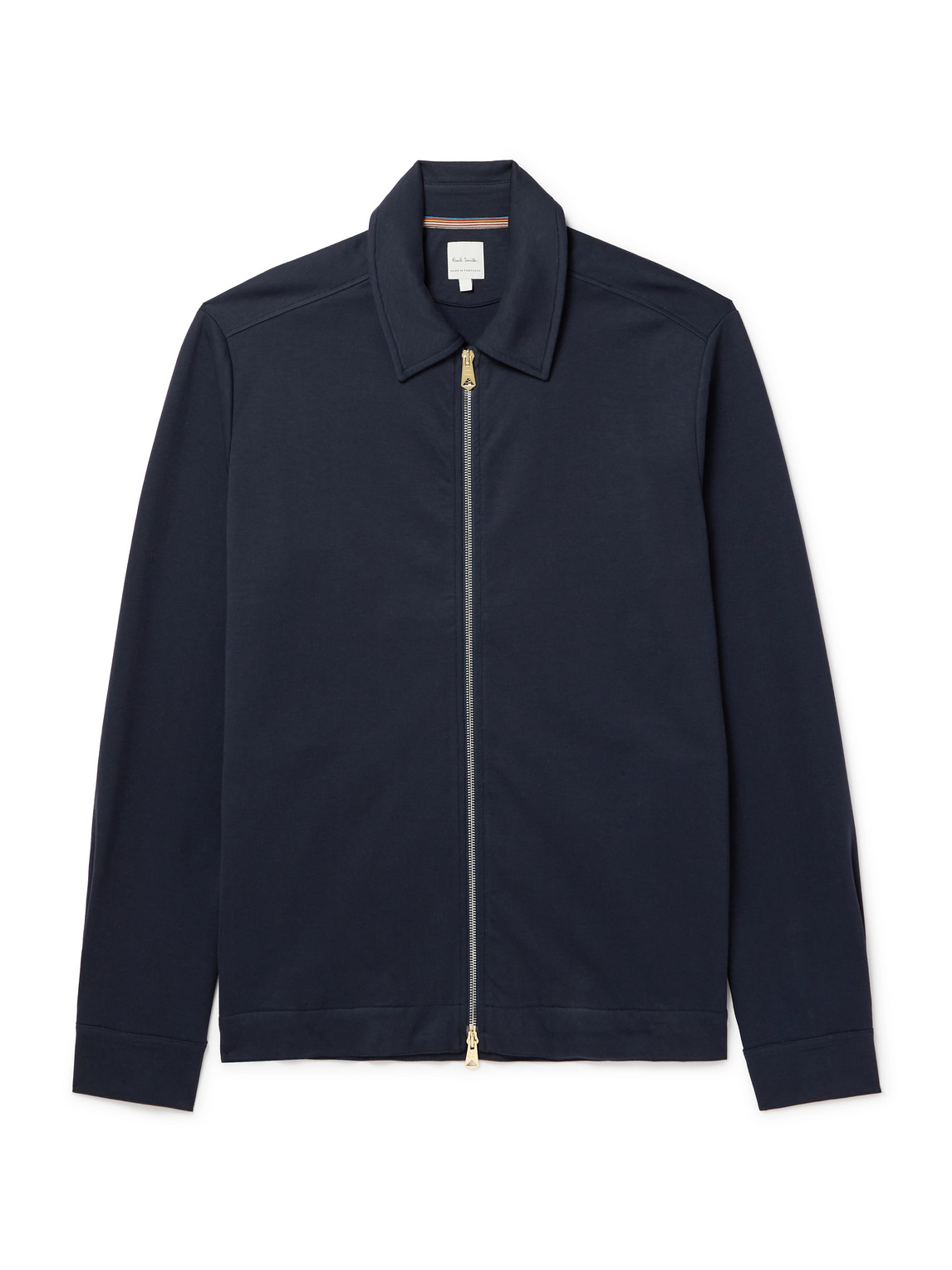 Paul Smith Cotton-blend Jersey Overshirt In Blue
