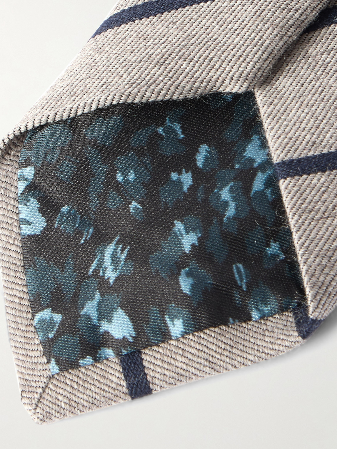 PAUL SMITH STRIPED WOOL AND SILK-BLEND TWILL TIE