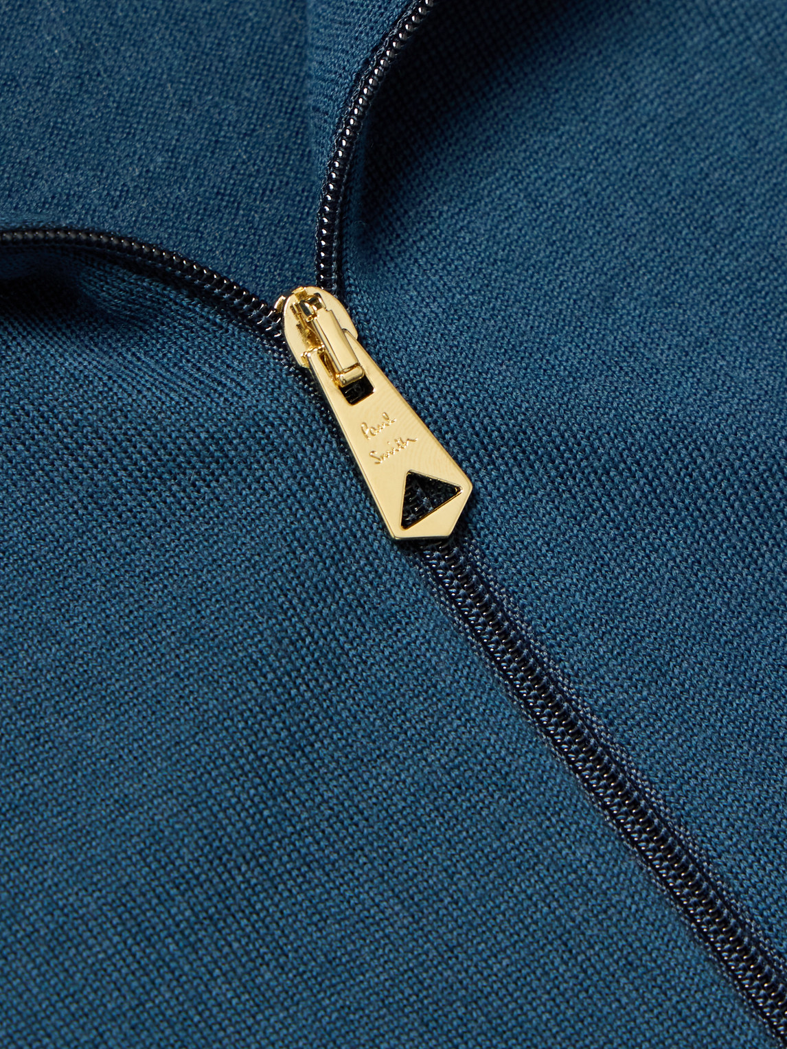 PAUL SMITH MERINO WOOL ZIP-UP SWEATER