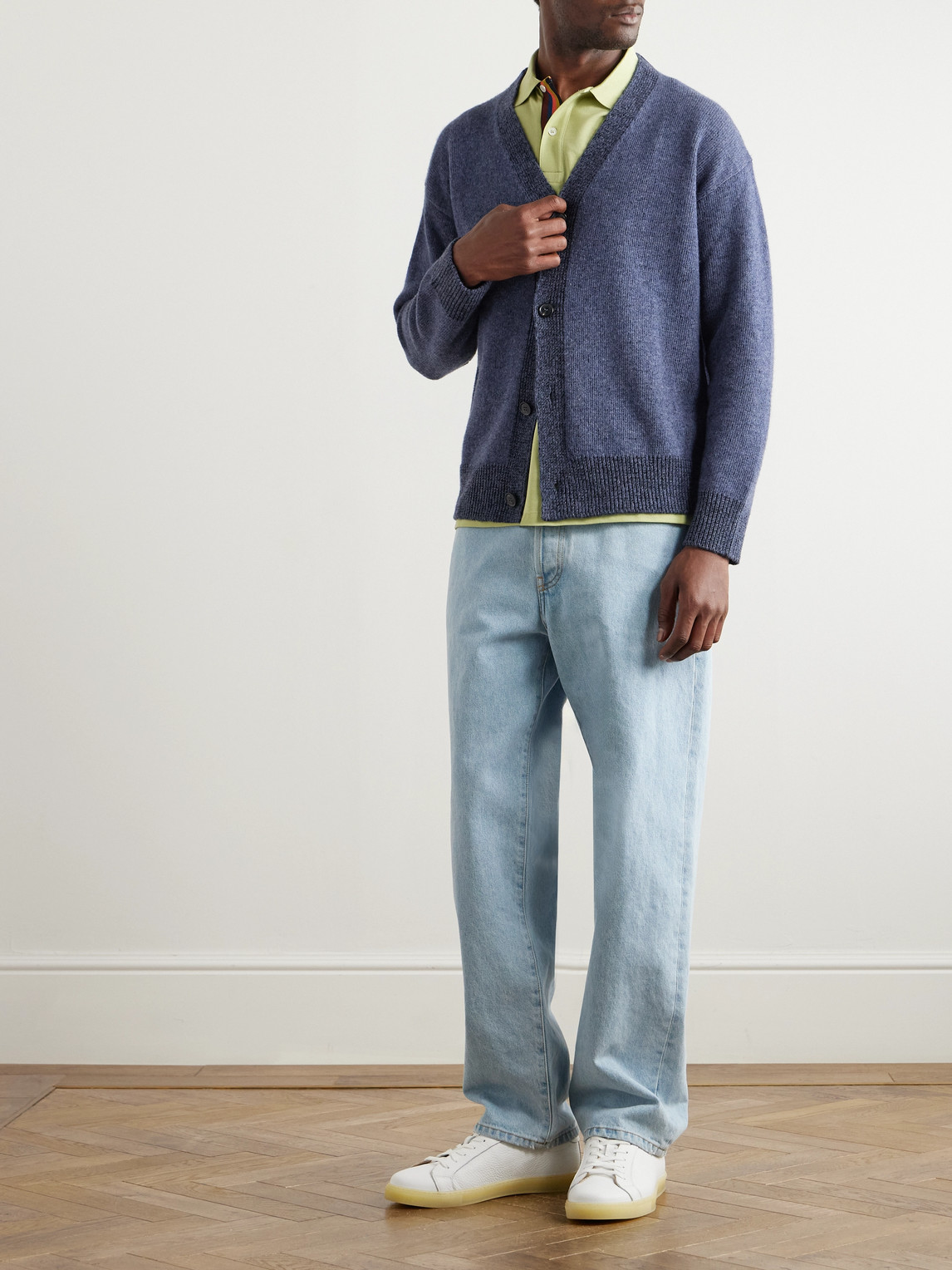 PAUL SMITH RIBBED WOOL CARDIGAN