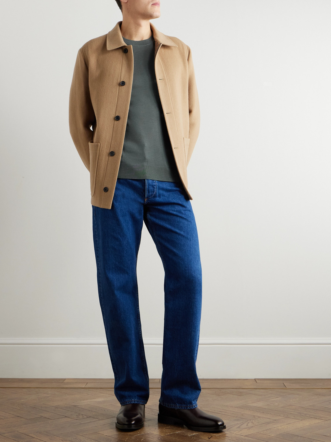 PAUL SMITH LOGO-EMBROIDERED WOOL SWEATER