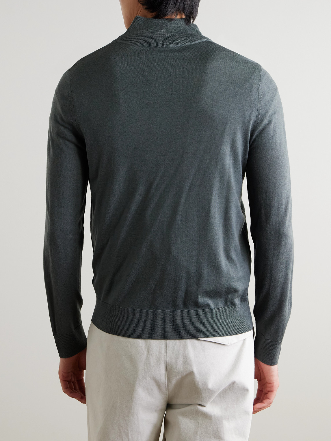 PAUL SMITH MERINO WOOL HALF-ZIP SWEATER