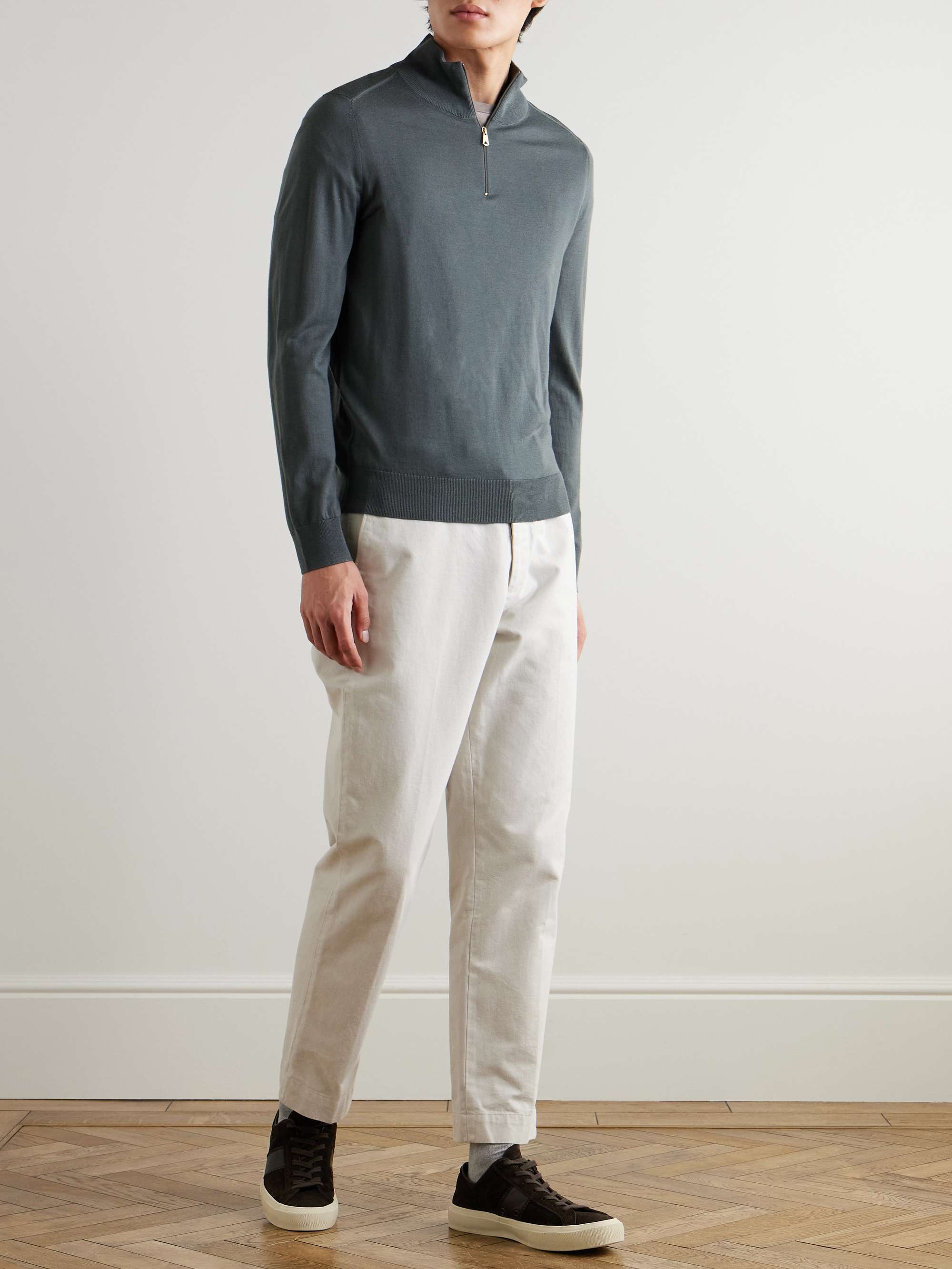 Paul Smith - Merino Wool Half-Zip Sweater - Neutrals Paul Smith