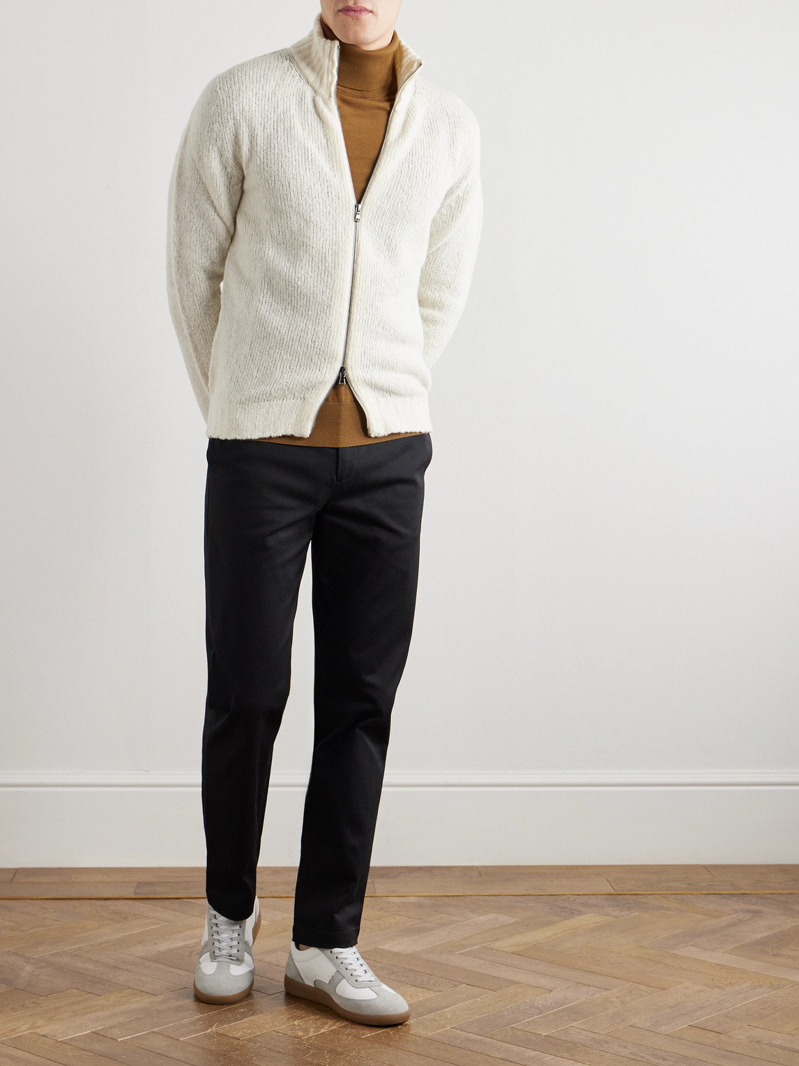 PAUL SMITH SLIM-FIT STRAIGHT-LEG STRETCH-COTTON TWILL TROUSERS