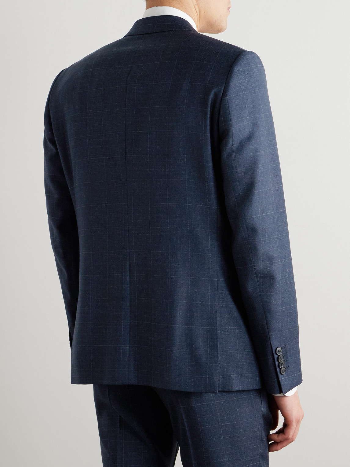 PAUL SMITH SOHO PRINCE OF WALES CHECKED WOOL SUIT JACKET