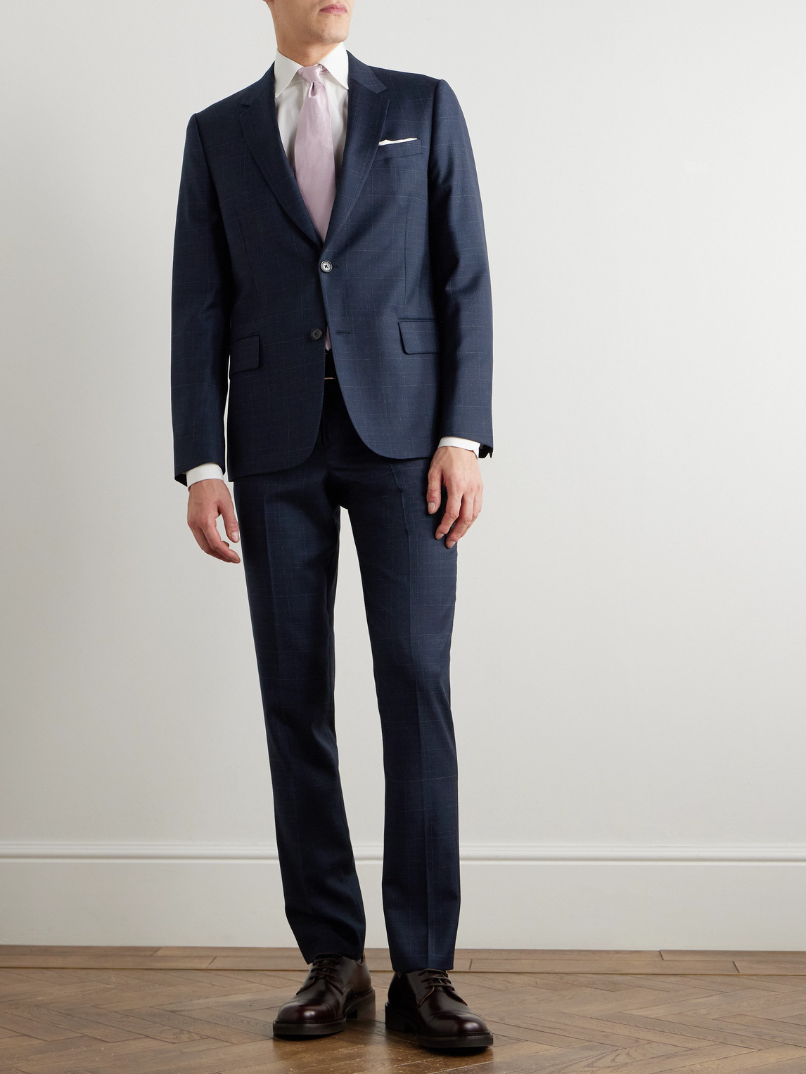 PAUL SMITH SOHO PRINCE OF WALES CHECKED WOOL SUIT JACKET