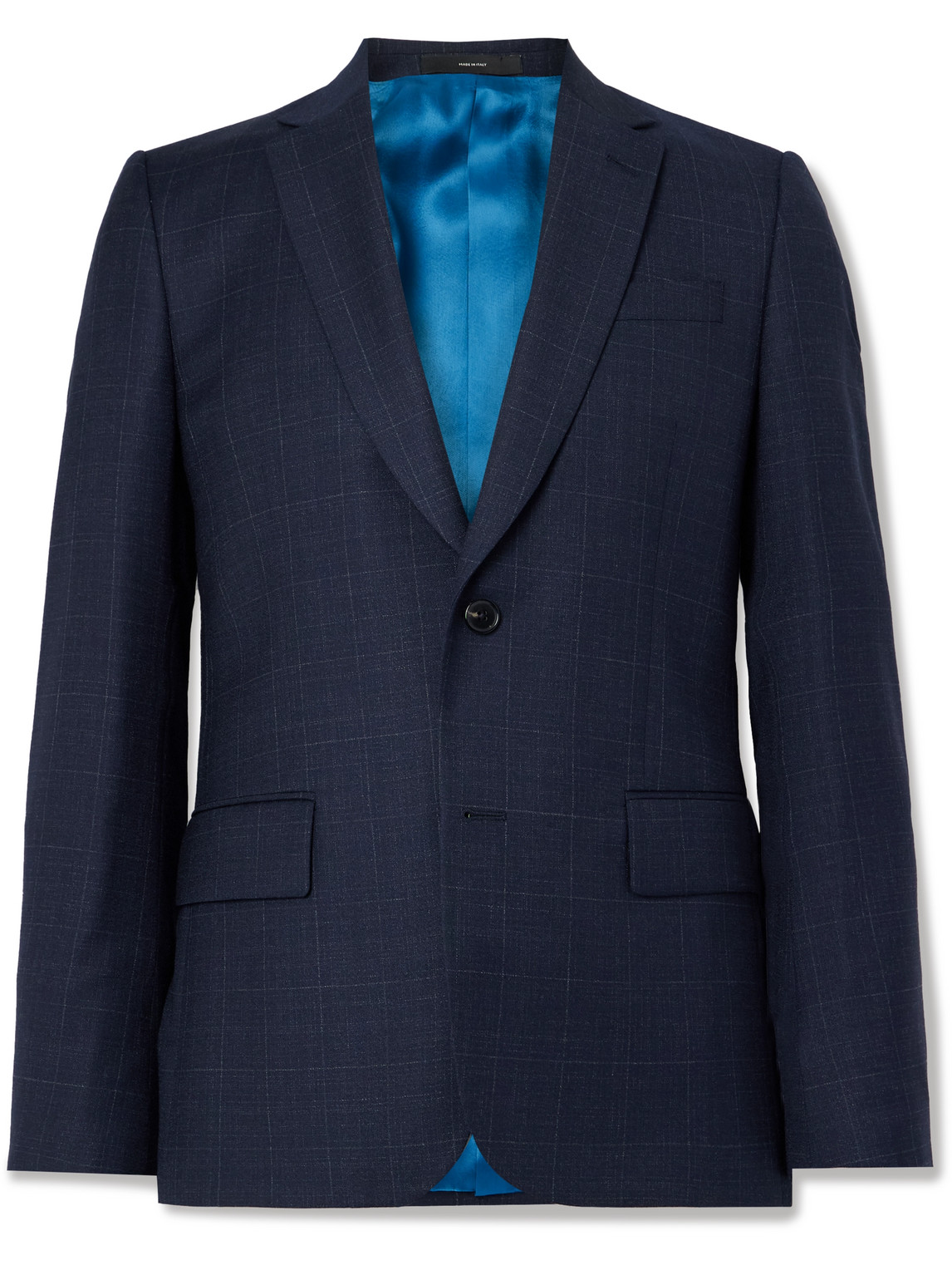 Paul Smith Soho Prince Of Wales Checked Wool Suit Jacket In Blue