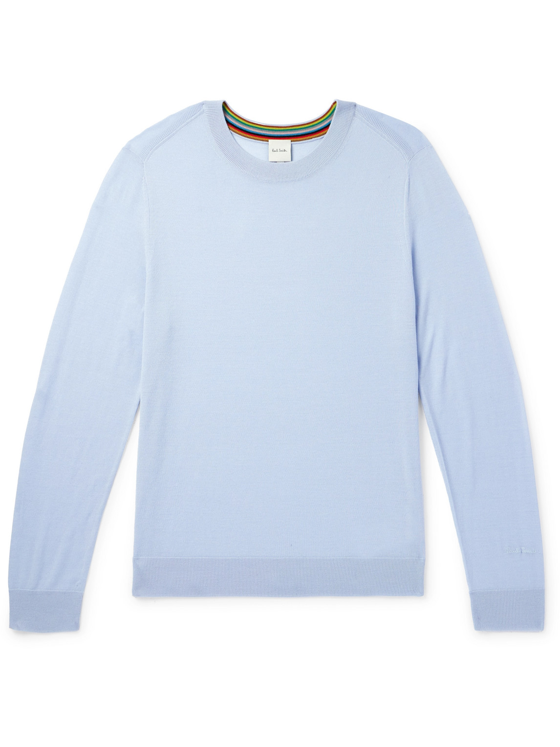 Paul Smith Slim-fit Merino Wool Sweater In Blue