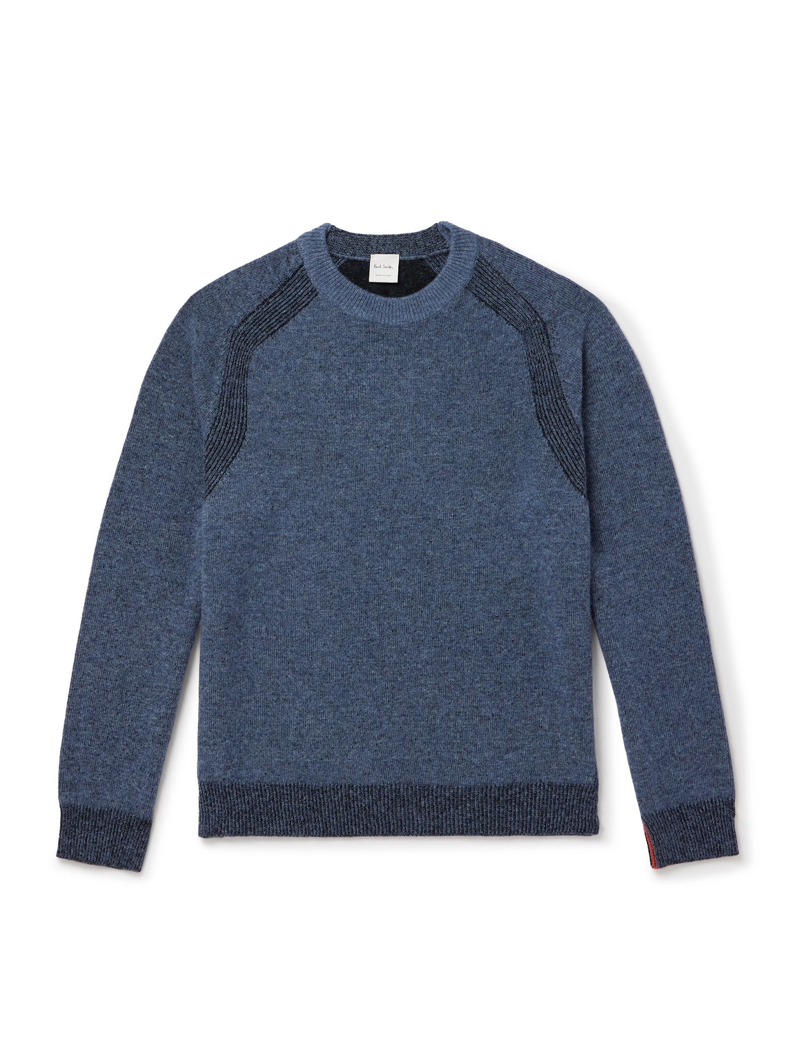 Paul Smith Ribbed Wool Sweater In Blue