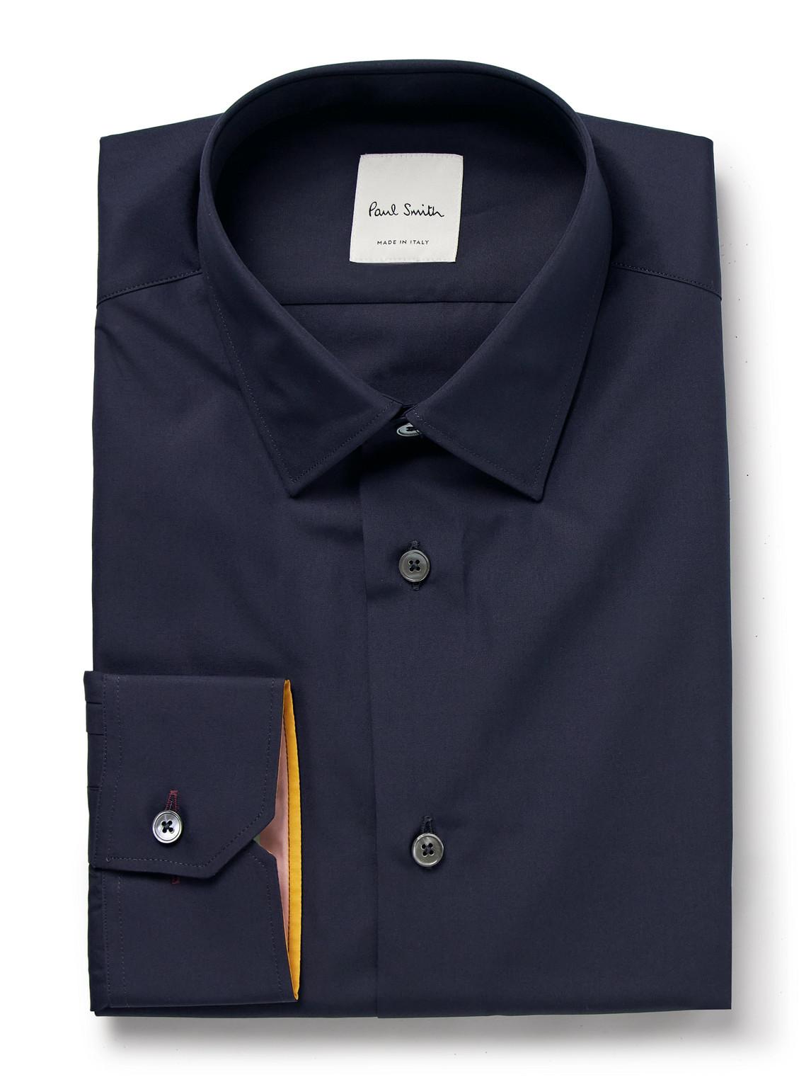 Paul Smith Slim-fit Cotton-poplin Shirt In Blue