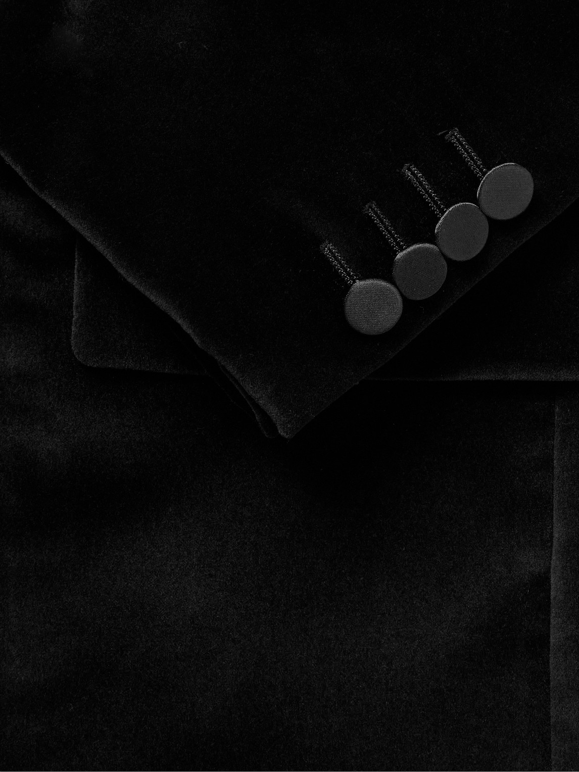 Shop Paul Smith Slim-fit Satin-trimmed Cotton-velvet Tuxedo Jacket In Black
